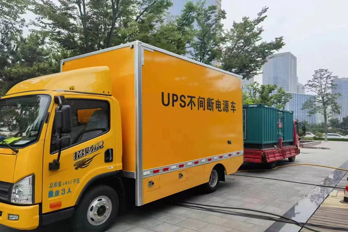桦南发电机租赁施工现场